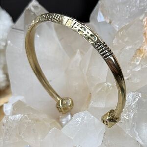 Unisex Vintage African Etched Tuareg Polished Solid Brass Cuff Bangle Bracelet